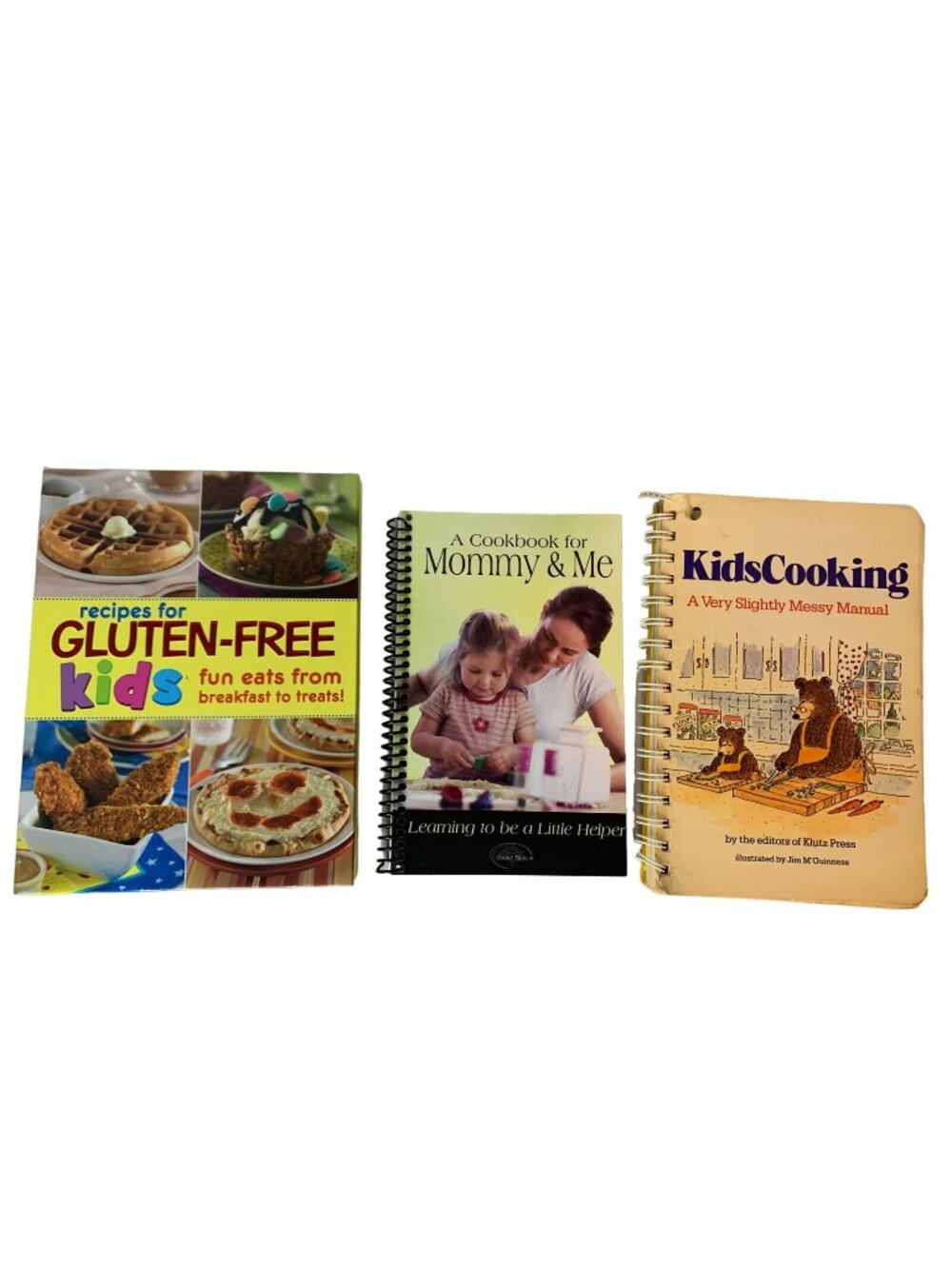 Kids Cookbook Lot 3 Klutz KidsCooking Mommy Me Gluten Free Beginner Chef